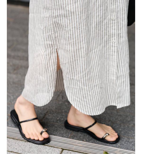 FRAMeWORK「≪一部カラーWEB限定 / 追加予約≫フレンチリネンシャツワンピース」|ワンピース|