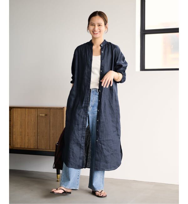 FRAMeWORK「≪一部カラーWEB限定 / 追加予約≫フレンチリネンシャツワンピース」|ワンピース|