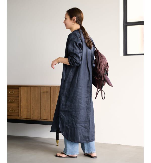 FRAMeWORK「≪一部カラーWEB限定 / 追加予約≫フレンチリネンシャツワンピース」|ワンピース|