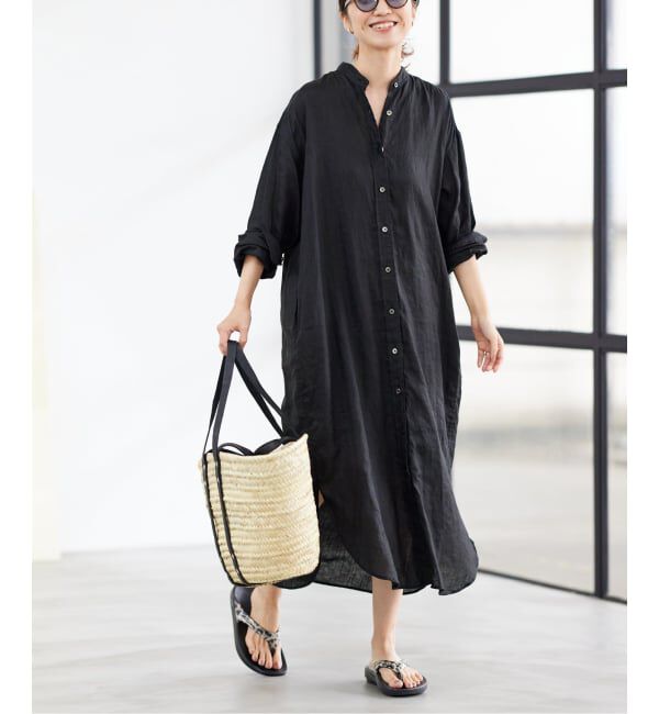 FRAMeWORK「≪一部カラーWEB限定 / 追加予約≫フレンチリネンシャツワンピース」|ワンピース|