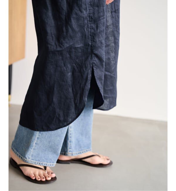 FRAMeWORK「≪一部カラーWEB限定 / 追加予約≫フレンチリネンシャツワンピース」|ワンピース|