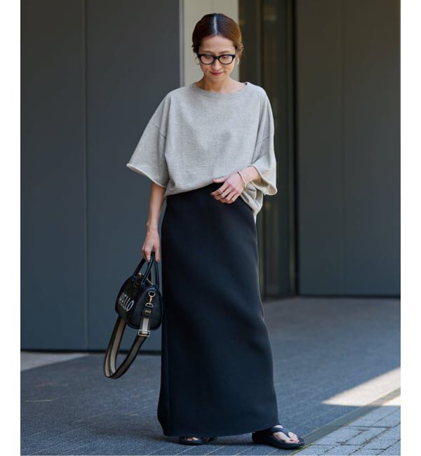 FRAMeWORK「≪新色 / 追加予約≫ミニ裏毛ハーフスリーブラウンドTee」|Tシャツ・カットソー|