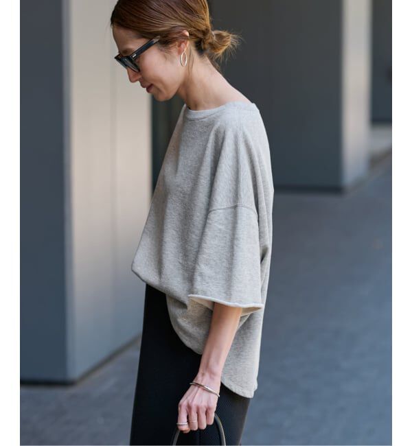 FRAMeWORK「≪新色 / 追加予約≫ミニ裏毛ハーフスリーブラウンドTee」|Tシャツ・カットソー|