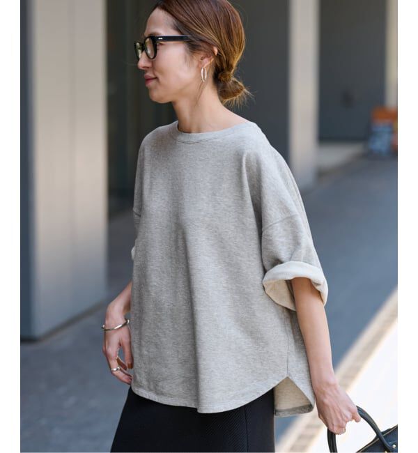 FRAMeWORK「≪新色 / 追加予約≫ミニ裏毛ハーフスリーブラウンドTee」|Tシャツ・カットソー|