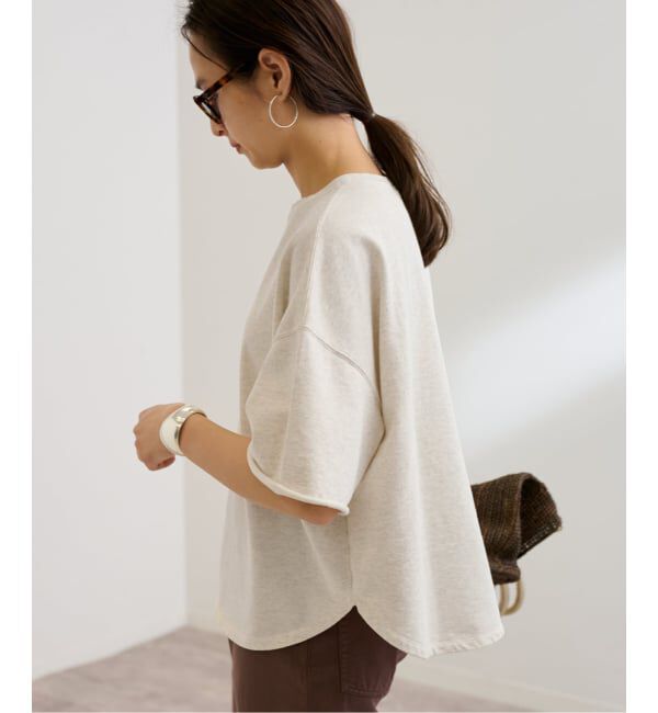 FRAMeWORK「≪新色 / 追加予約≫ミニ裏毛ハーフスリーブラウンドTee」|Tシャツ・カットソー|