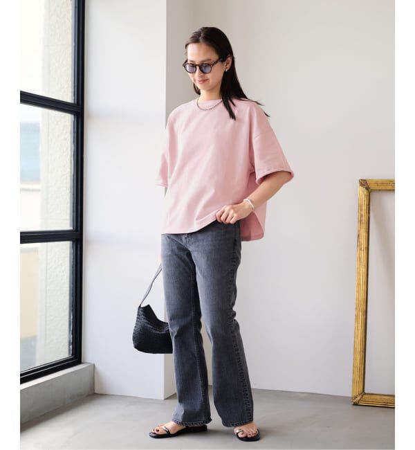 FRAMeWORK「≪新色 / 追加予約≫ミニ裏毛ハーフスリーブラウンドTee」|Tシャツ・カットソー|