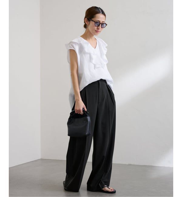 FRAMeWORK「≪WEB限定 / 追加予約≫フレンチリネンフリルプルオーバー」|シャツ・ブラウス|