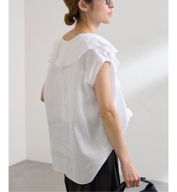 FRAMeWORK「≪WEB限定 / 追加予約≫フレンチリネンフリルプルオーバー」|シャツ・ブラウス|