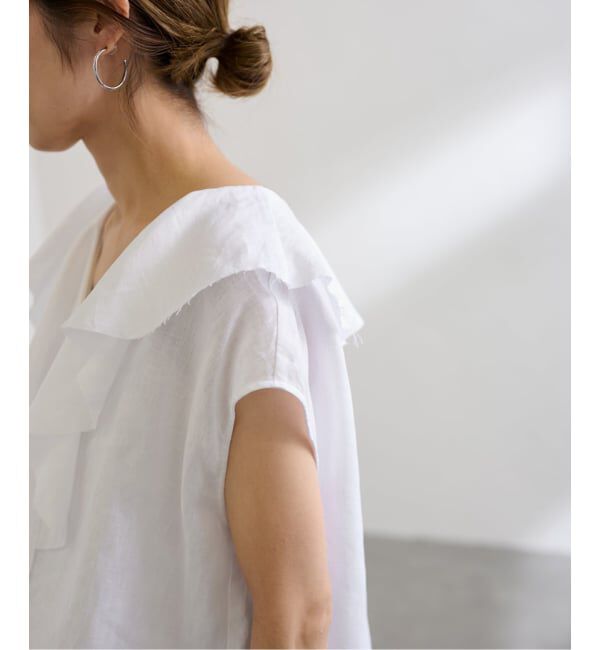 FRAMeWORK「≪WEB限定 / 追加予約≫フレンチリネンフリルプルオーバー」|シャツ・ブラウス|