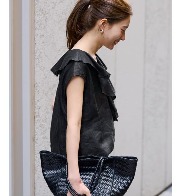 FRAMeWORK「≪WEB限定 / 追加予約≫フレンチリネンフリルプルオーバー」|シャツ・ブラウス|