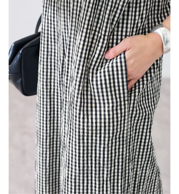 FRAMeWORK「≪予約≫GIMGAM CHECK サロペット」|オールインワン|