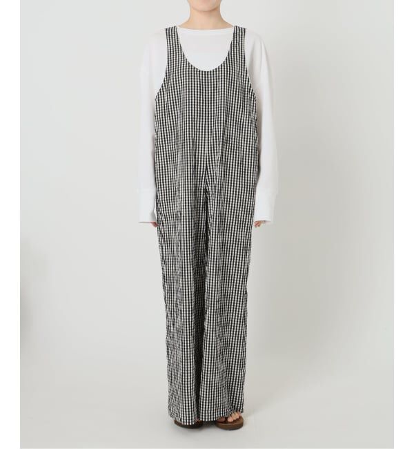 FRAMeWORK「≪予約≫GIMGAM CHECK サロペット」|オールインワン|