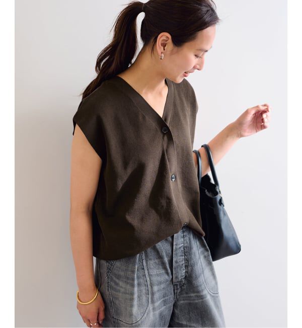 FRAMeWORK「≪追加予約≫フルニードルニット2WAYカーデ」|カーディガン|ブラウン