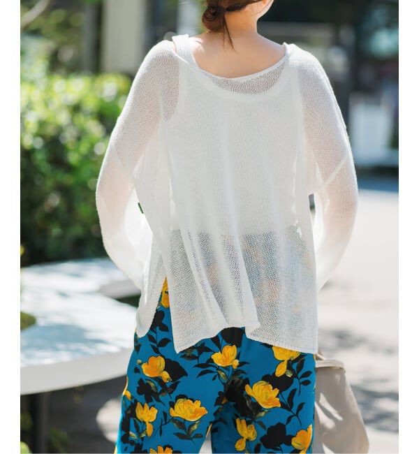 Spick and Span「《新色有り / 追加予約》リネンミックス2WAYプルオーバー」|ニット・セーター|