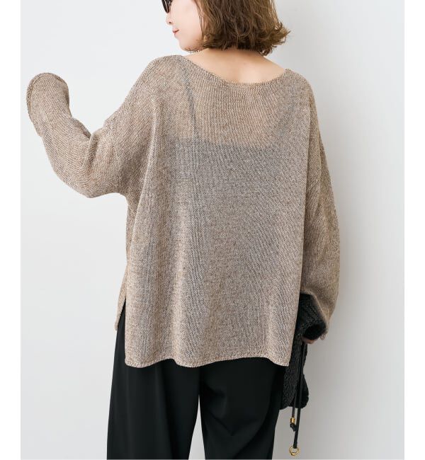 Spick and Span「《新色有り / 追加予約》リネンミックス2WAYプルオーバー」|ニット・セーター|