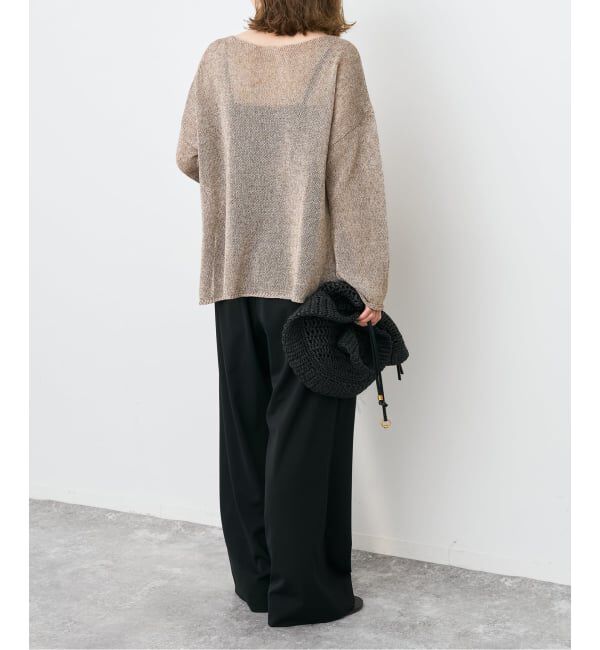 Spick and Span「《新色有り / 追加予約》リネンミックス2WAYプルオーバー」|ニット・セーター|