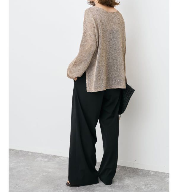 Spick and Span「《新色有り / 追加予約》リネンミックス2WAYプルオーバー」|ニット・セーター|