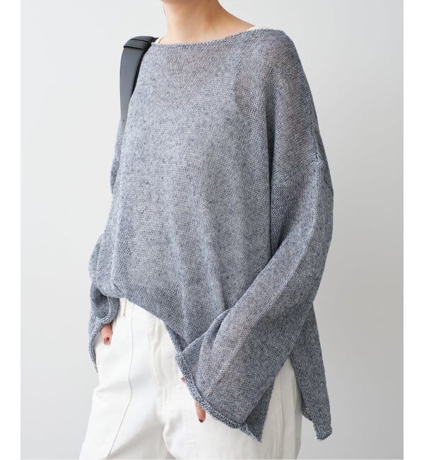 Spick and Span「《新色有り / 追加予約》リネンミックス2WAYプルオーバー」|ニット・セーター|