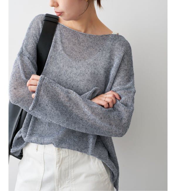 Spick and Span「《新色有り / 追加予約》リネンミックス2WAYプルオーバー」|ニット・セーター|