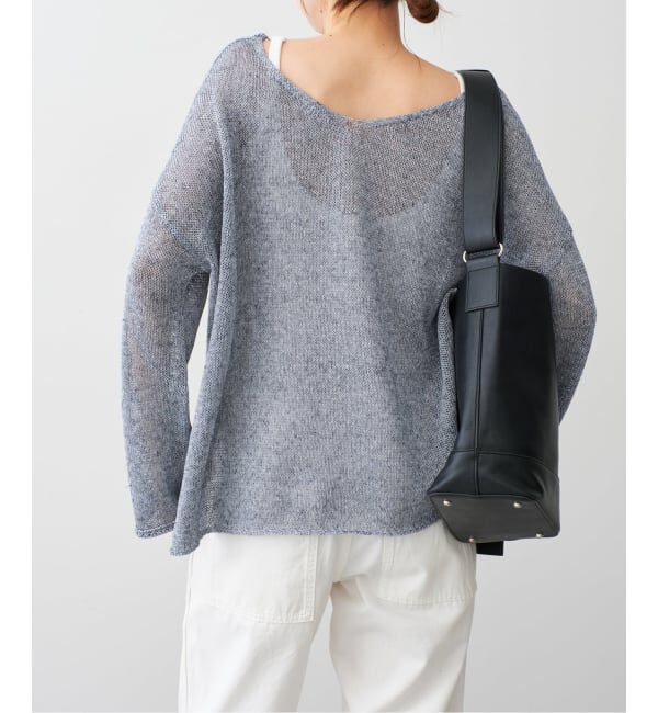 Spick and Span「《新色有り / 追加予約》リネンミックス2WAYプルオーバー」|ニット・セーター|