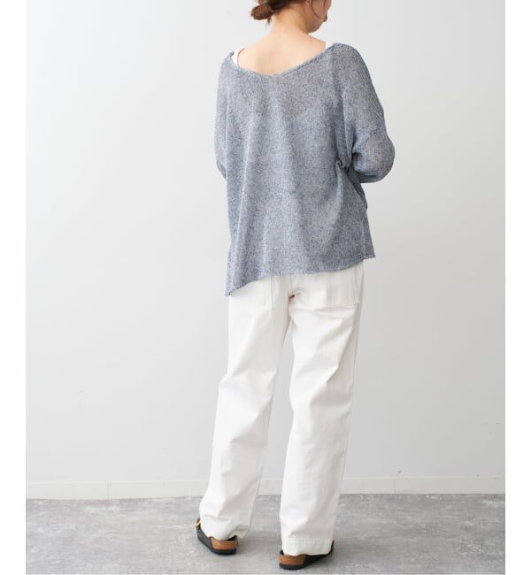 Spick and Span「《新色有り / 追加予約》リネンミックス2WAYプルオーバー」|ニット・セーター|