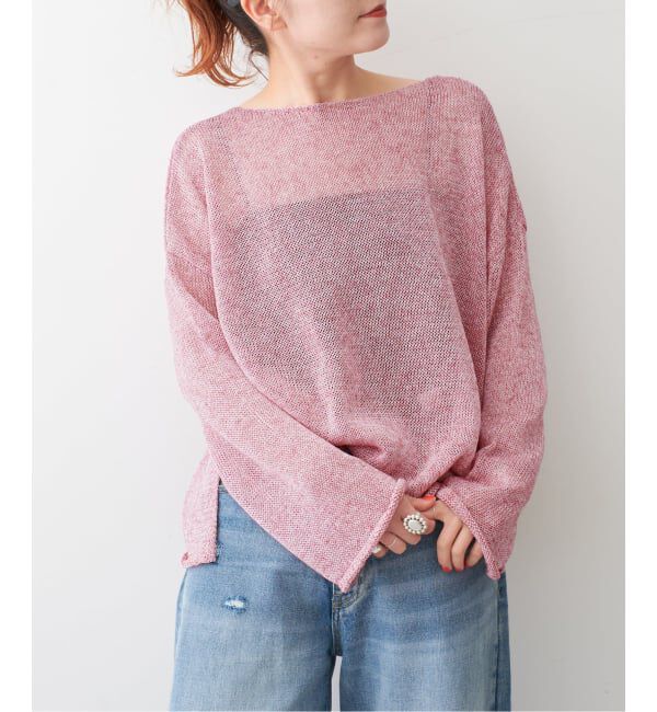 Spick and Span「《新色有り / 追加予約》リネンミックス2WAYプルオーバー」|ニット・セーター|