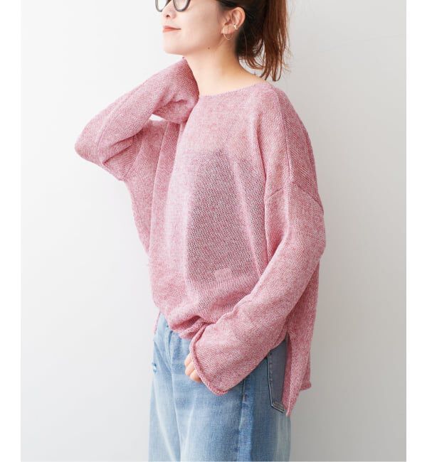 Spick and Span「《新色有り / 追加予約》リネンミックス2WAYプルオーバー」|ニット・セーター|