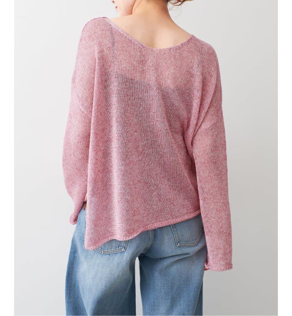 Spick and Span「《新色有り / 追加予約》リネンミックス2WAYプルオーバー」|ニット・セーター|