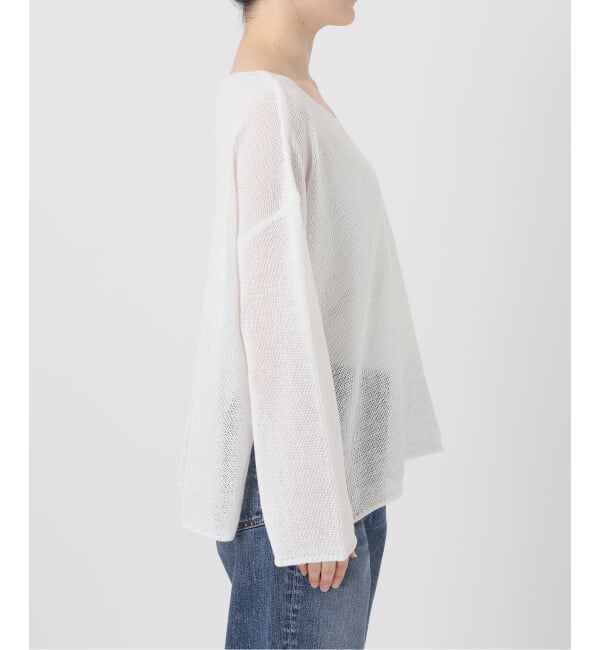 Spick and Span「《新色有り / 追加予約》リネンミックス2WAYプルオーバー」|ニット・セーター|