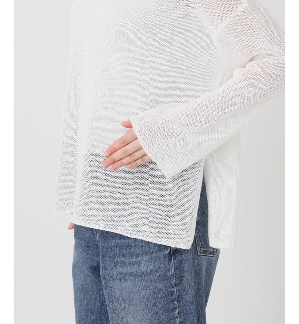 Spick and Span「《新色有り / 追加予約》リネンミックス2WAYプルオーバー」|ニット・セーター|