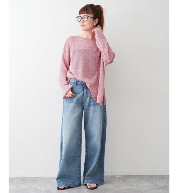 Spick and Span「《新色有り / 追加予約》リネンミックス2WAYプルオーバー」|ニット・セーター|