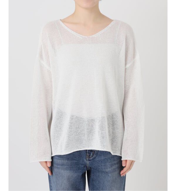 Spick and Span「《新色有り / 追加予約》リネンミックス2WAYプルオーバー」|ニット・セーター|
