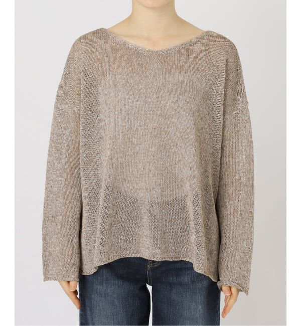 Spick and Span「《新色有り / 追加予約》リネンミックス2WAYプルオーバー」|ニット・セーター|