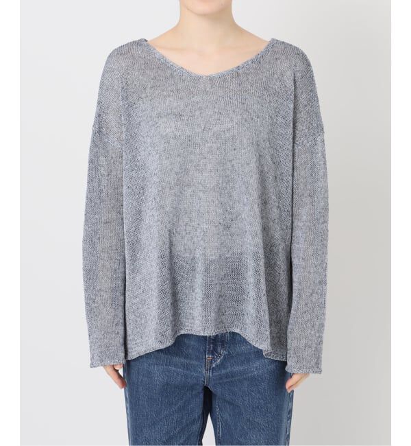 Spick and Span「《新色有り / 追加予約》リネンミックス2WAYプルオーバー」|ニット・セーター|