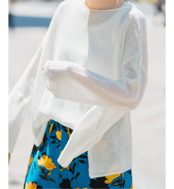 Spick and Span「《新色有り / 追加予約》リネンミックス2WAYプルオーバー」|ニット・セーター|