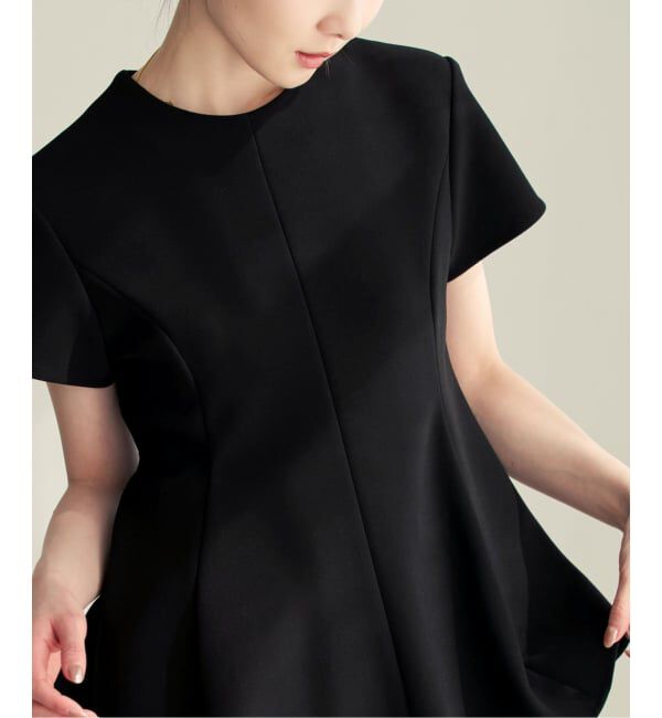 NOBLE「《追加予約・セットアップ対応》コンフォートジャージーライクペプラムブラウス」|シャツ・ブラウス|