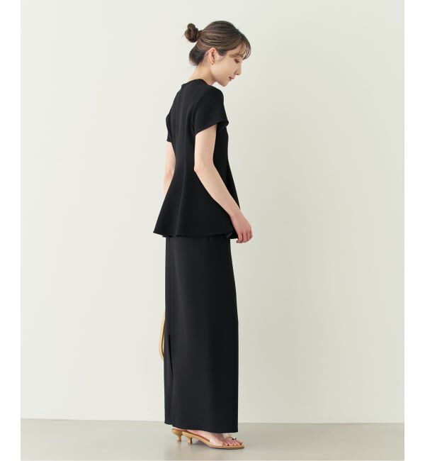 NOBLE「《追加予約・セットアップ対応》コンフォートジャージーライクペプラムブラウス」|シャツ・ブラウス|