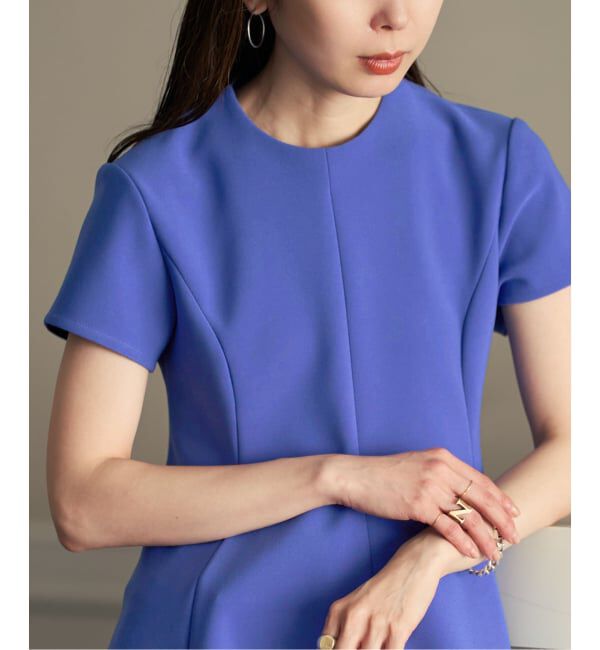 NOBLE「《追加予約・セットアップ対応》コンフォートジャージーライクペプラムブラウス」|シャツ・ブラウス|