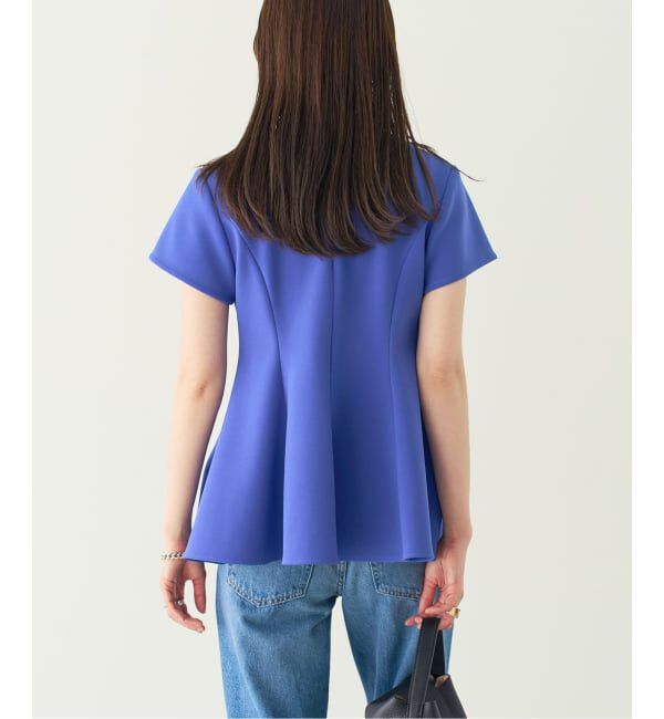 NOBLE「《追加予約・セットアップ対応》コンフォートジャージーライクペプラムブラウス」|シャツ・ブラウス|