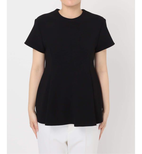 NOBLE「《追加予約・セットアップ対応》コンフォートジャージーライクペプラムブラウス」|シャツ・ブラウス|