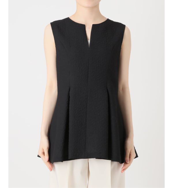 NOBLE「《予約》ミックスシアーノイズペプラムブラウス」|シャツ・ブラウス|