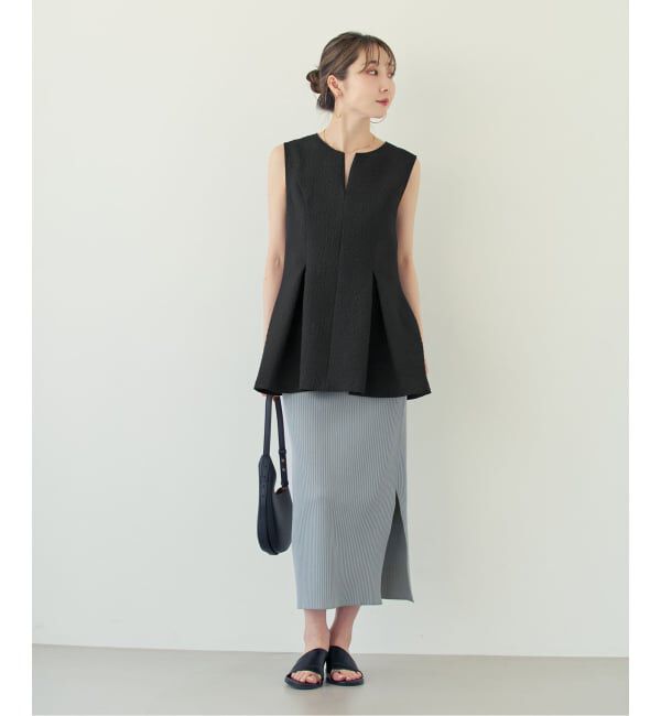 NOBLE「《予約》ミックスシアーノイズペプラムブラウス」|シャツ・ブラウス|