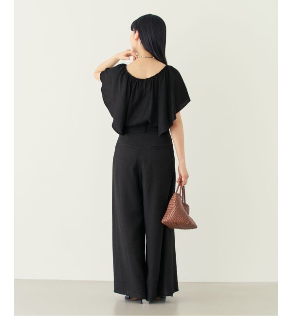 NOBLE「《予約・セットアップ対応》ファジーリネン2WAYフリルキャミソール」|シャツ・ブラウス|