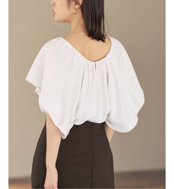 NOBLE「《予約・セットアップ対応》ファジーリネン2WAYフリルキャミソール」|シャツ・ブラウス|