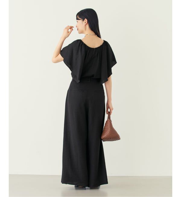 NOBLE「《予約・セットアップ対応》ファジーリネン2WAYフリルキャミソール」|シャツ・ブラウス|