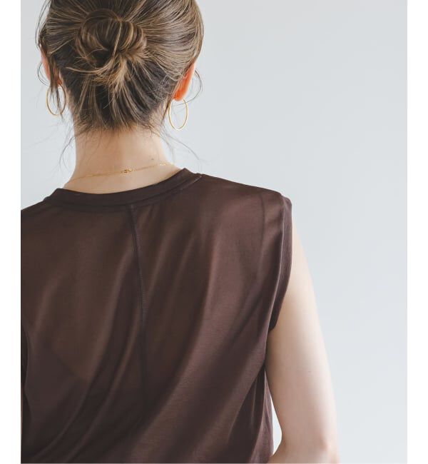 NOBLE「《追加予約》シアースキニーノースリーブトップス」|Tシャツ・カットソー|