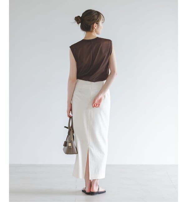 NOBLE「《追加予約》シアースキニーノースリーブトップス」|Tシャツ・カットソー|