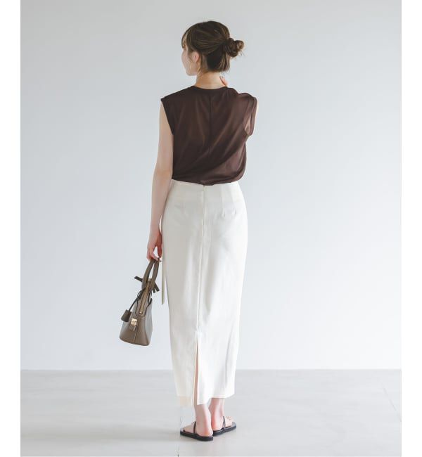 NOBLE「《追加予約》シアースキニーノースリーブトップス」|Tシャツ・カットソー|