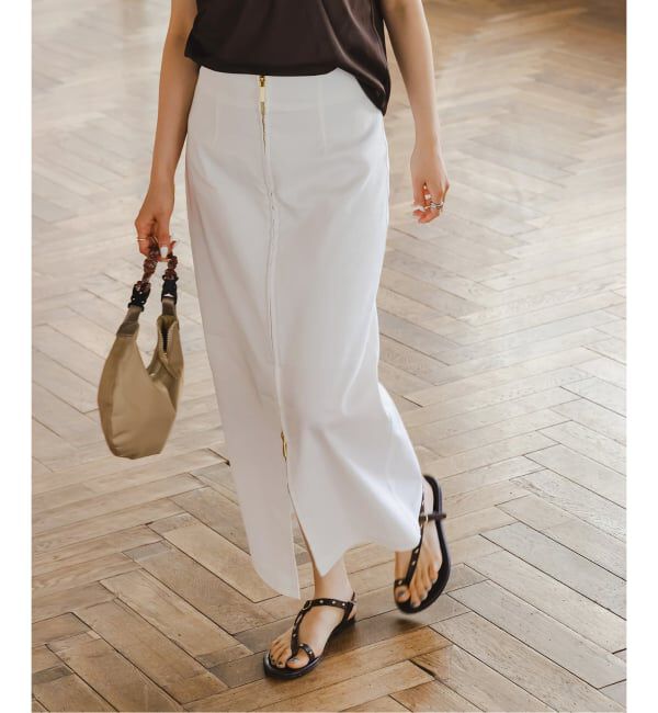 NOBLE「《追加予約・新色》コンフォートストレッチジップタイトスカート」|スカート|