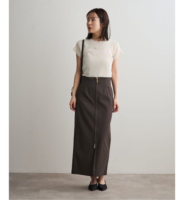 NOBLE「《追加予約・新色》コンフォートストレッチジップタイトスカート」|スカート|